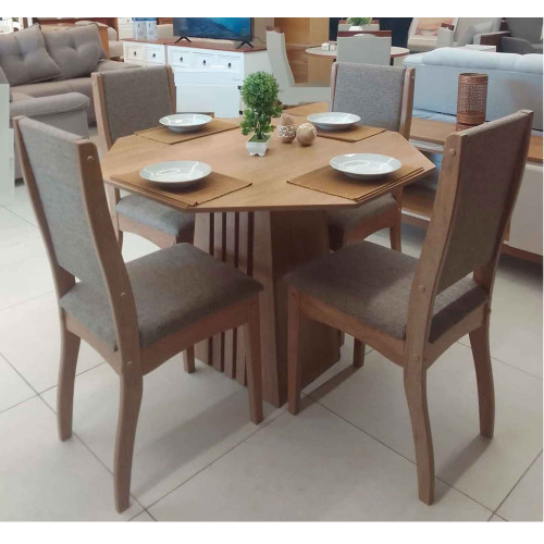 Comedor madera 4 sillas mesa venecia 1.04mts inovata 055-inv meneghetti