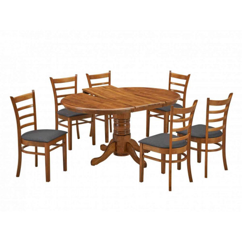 Comedor madera hv capella mesa extensible 6 sillas